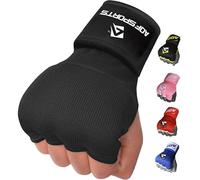 AQF Vendas Boxeo, Guantes Interiores Boxeo, Muñeca Elasticas Tape Vendaje 100cm Largo, Vendas De Boxeo Protector Mano Wraps 4 Dedos para Muay Thai, Taekwondo & MMA (Negro Completo, S)