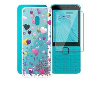 AQGGESH Funda para Nokia 235 4G 2024 (2.8") Cover Phone Case Carcasa TPU Suave Silicona Transparente Caso + Protectores de Pantalla para Nokia 235 4G 2024 - YQ29