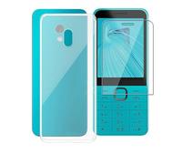 AQGGESH para Nokia 235 4G 2024 (2.8") Funda + 1 Piezas Vidrio Templado Película, Transparente Anti-Arañazo Suave Silicona TPU Carcasa y Cristal Templado para Nokia 235 4G 2024 - Clear