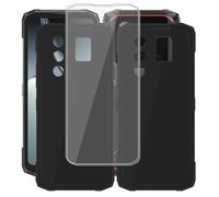 AQGGIIXY 2 Pack Funda + 2 Pack Protectores de Pantalla para Doogee Blade20 Ultra (6.60") Carcasa Black Silicone Cover Suave Caso -Vidrio Templado Film Película