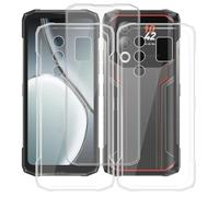 AQGGIIXY 2 Pack Funda + 2 Pack Protectores de Pantalla para Doogee Blade20 Ultra (6.60") Carcasa Transparent Silicone Cover Suave Caso -Vidrio Templado Film Película