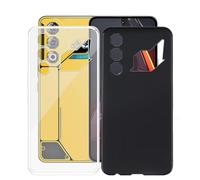 AQGGIIXY 2 Piezas Funda para ZTE Nubia Neo 3 GT (6.80") Fundas Protector Cover Carcasas Parachoques Transparente + Black TPU Suave Silicone Caso Phone Case Skin
