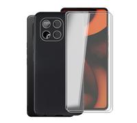 AQGGIIXY Carcasa para Gigaset GS6 Pro Funda (6.67") + 2 Piezas Protectores de Pantalla de Vidrio Templado Cristal Templado, Nero Suave Silicona TPU Case Anti-Rasguño Protectora