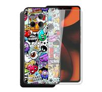 AQGGIIXY Carcasa para Gigaset GS6 Pro Funda (6.67")+ Protectores de Pantalla de Vidrio Templado Cristal Templado, Nero Suave Silicona TPU Case Anti-Rasguño Protectora - XS40