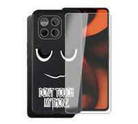 AQGGIIXY Carcasa para Gigaset GS6 Pro Funda (6.67")+ Protectores de Pantalla de Vidrio Templado, Nero Suave Silicona TPU Case Anti-Rasguño Protectora - No Toque W