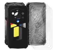 AQGGIIXY Carcasa para Ulefone Armor 29 Ultra Funda (6.67") + 4 Piezas Protectores de Pantalla de Vidrio Templado Cristal Templado, Nero Suave Silicona TPU Case Anti-Rasguño Protectora