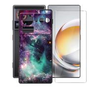 AQGGIIXY Carcasa para ZTE Nubia Z80 Ultra Funda (6.85")+ Protectores de Pantalla de Vidrio Templado Cristal Templado, Nero Suave Silicona TPU Case Anti-Rasguño Protectora - A33