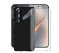 AQGGIIXY Funda + 2 Piezas Protectores de Pantalla para Nubia Neo 5 5G (6.80") Carcasa Black Silicone Cover Suave TPU Phone Caso Vidrio Templado Film Película - Black