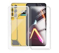 AQGGIIXY Funda + 2 Piezas Protectores de Pantalla para ZTE Nubia Neo 3 GT (6.80") Carcasa Transparent Silicone Cover Suave TPU Phone Caso -Vidrio Templado Film Película