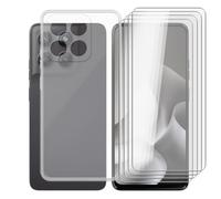 AQGGIIXY Funda con Pack 4 Vidrios para Motorola Moto G37 | 6.67". Silicona suave, antideslizante, anti golpes, dureza 9H, anti rayones, ultra delgado, HD claro.