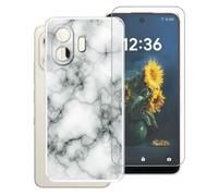 AQGGIIXY Funda Estampado y Vidrio para TCL NXTpaper 70 - WM73 | 6.90". Anti amarillamiento + vidrio dureza 9H, silicona flexible, sin burbujas, protección total.
