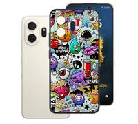 AQGGIIXY Funda Negra con Estampado para TCL NXTpaper 70 Pro - XS40