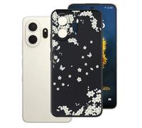 AQGGIIXY Funda Negra con Estampado para TCL NXTpaper 70 - WM91 | 6.90". Silicona suave, antideslizante, bordes elevados, esquinas reforzadas, anti golpes, agarre seguro.