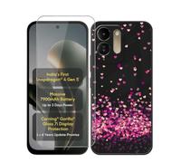 AQGGIIXY Funda Negra con Protector para Poco M8x 5G - WM85 | 6.90". Silicona suave, antideslizante, anti golpes, dureza 9H, anti rayones, ultra delgado, HD claro.