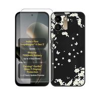 AQGGIIXY Funda Negra con Protector para Poco M8x 5G - WM91 | 6.90". Silicona suave, antideslizante, anti golpes, dureza 9H, anti rayones, ultra delgado, HD claro.