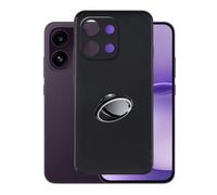 AQGGIIXY Funda Negra con Soporte Anular para OPPO Reno16 FS 5G