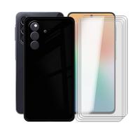 AQGGIIXY Funda Negra y 4 Vidrios para Samsung Galaxy F70 Pro 5G