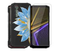 AQGGIIXY Funda Negra y Vidrio para Doogee Blade 20 Plus - W19 | 5.60". Silicona suave antideslizante + vidrio dureza 9H, bordes elevados, anti rayones, protección completa.