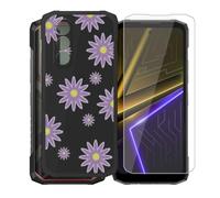 AQGGIIXY Funda Negra y Vidrio para Doogee Blade 20 Plus - XT41