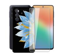 AQGGIIXY Funda Negra y Vidrio para Samsung Galaxy F70 Pro 5G - W19