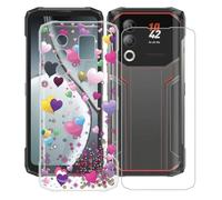 AQGGIIXY Funda para Doogee Blade20 Ultra (6.60") Cover Phone Case Carcasa TPU Suave Silicona Transparente Caso + Vidrio Templado Protectores de Pantalla para Doogee Blade20 Ultra - Balloon