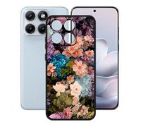 AQGGIIXY Funda para Motorola Edge 70 Fusion (6.78"), Protector Case Bumper Caso Ultrafino Gel, Nero Suave Silicona TPU Carcasa, Anti-Arañazos - Florecen Las Flores