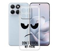 AQGGIIXY Funda para Motorola Edge 70 Fusion (6.78"), Protector Case Bumper Caso Ultrafino Gel, Transparente Suave Silicona TPU Carcasa, Anti-Arañazos - No me toques I