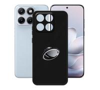 AQGGIIXY Funda para Motorola Edge 70 Fusion (6.78pulgadas), con RotacióN de 360°[Anillo Soporte MóVil] Carcasa Black Funda de Silicona Suave De TPU Funda de Parachoques Trasero