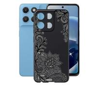 AQGGIIXY Funda para Motorola Moto G17 Power (6.72"), Ultrafino Gel Protector Bumper Caso Case, Nero Suave Silicona TPU Carcasa, Anti-Arañazos Funda para Motorola Moto G17 Power - Flower