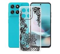 AQGGIIXY Funda para Motorola Moto G67 Power (6.70"), Ultrafino Gel Protector Bumper Caso Case, Transparente Suave Silicona TPU Carcasa, Anti-Arañazos Funda para Motorola Moto G67 Power - Flower