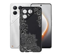AQGGIIXY Funda para Tecno Pova 7 (6.78"), Ultrafino Gel Protector Bumper Caso Case, Nero Suave Silicona TPU Carcasa, Anti-Arañazos Funda para Tecno Pova 7 - Flower
