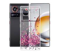 AQGGIIXY Funda para ZTE Nubia Z80 Ultra (6.85"), Protector Case Bumper Caso Ultrafino Gel, Transparente Suave Silicona TPU Carcasa, Anti-Arañazos - Muchos Amores