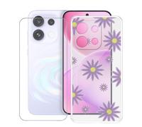 AQGGIIXY Funda Transparente Estampado y Vidrio para OPPO Reno 16 Pro - XT41