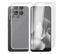 AQGGIIXY Funda Transparente y 2 Vidrios para Motorola Moto G47 | 6.67". Anti amarillamiento, silicona flexible, bordes protectores, dureza 9H, sin burbujas, pack completo.