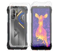 AQGGIIXY Funda Transparente y 3 Vidrios para Blackview Rock 3