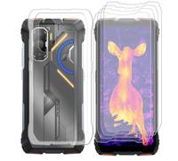 AQGGIIXY Funda Transparente y 4 Vidrios para Blackview Rock 3