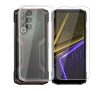 AQGGIIXY Funda Transparente y Vidrio para Doogee Blade 20 Plus - Clear | 5.60". Anti amarillamiento + vidrio dureza 9H, silicona flexible, sin burbujas, protección total.