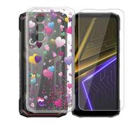 AQGGIIXY Funda Transparente y Vidrio para Doogee Blade 20 Plus - YQ29 | 5.60". Anti amarillamiento + vidrio dureza 9H, silicona flexible, sin burbujas, protección total.