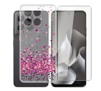 AQGGIIXY Funda Transparente y Vidrio para Motorola Moto G37 - WM85 | 6.67". Anti amarillamiento + vidrio dureza 9H, silicona flexible, sin burbujas, protección total.