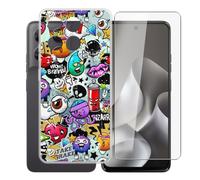AQGGIIXY Funda Transparente y Vidrio para Motorola Moto G47 - XS40 | 6.67". Anti amarillamiento + vidrio dureza 9H, silicona flexible, sin burbujas, protección total.