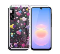 AQGGIIXY Funda Transparente y Vidrio para Samsung Galaxy A18 - YQ29 | 6.7". Anti amarillamiento + vidrio dureza 9H, silicona flexible, sin burbujas, protección total.