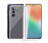 AQGGIIXY Funda Transparente y Vidrio para Samsung Galaxy F70 Pro 5G - Clear