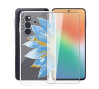 AQGGIIXY Funda Transparente y Vidrio para Samsung Galaxy F70 Pro 5G - W19