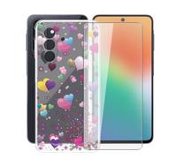 AQGGIIXY Funda Transparente y Vidrio para Samsung Galaxy F70 Pro 5G - YQ29