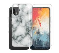 AQGGIIXY Funda Transparente y Vidrio para TCL K70 NXTpaper - WM73 | 6.75". Anti amarillamiento + vidrio dureza 9H, silicona flexible, sin burbujas, protección total.