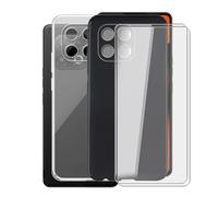 AQGGIIXY Pack 2 Fundas con Pack 2 Vidrios para Gigaset GS6 Pro | 6.67". Silicona suave, antideslizante, anti golpes, dureza 9H, anti rayones, ultra delgado, HD claro.