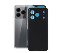 AQGGIIXY Pack 2 Fundas para Doogee Note 56X Lite Transparente y Negra