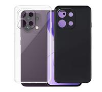 AQGGIIXY Pack 2 Fundas para OPPO Reno16 FS 5G Transparente y Negra