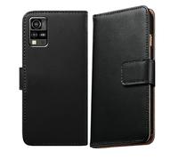 AQGGIIXY para Blackview BV4800 SE (6.56") Funda, Anti-Arañazot TPU Silicone Carcasa, Soporte Plegable Sintético Cuero Flip Cover Prueba de Billetera Case - Black