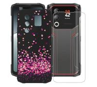 AQGGIIXY Para Doogee Blade20 Ultra Funda + Protectores de Pantalla de Vidrio Templado, Nero Suave Silicona TPU Case Anti-Rasguño Protectora Carcasa para Doogee Blade20 Ultra (6.60") - Love